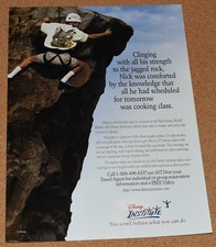 1997 Print Ad Disney Institute Rock Climbing jagged rock Nick man travel helmet picture