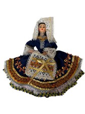 Vintage Greek Souvenir Greece International Doll, Full Elaborate Costume,1960's picture