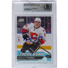 Matthew Tkachuk Autographed 2016-17 Upper Deck Young Guns 231 Rookie Card - Beck picture