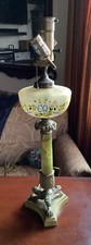 Vintage Antique French Empire Onyx Marble Column Table Desk Lamp picture