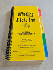 Wheeling & Lake Erie Railroad System Timetable # 7 January 2005 picture