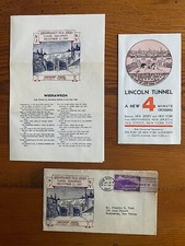 Lincoln Tunnel Opening Dedication New York City 1937 Pamphlet Brochure & Cover picture