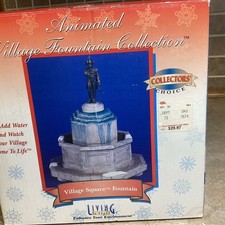 Vintage Living In Style village Working Water fountain - New In Box picture