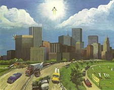 RAPTURE PRINT - 14 X 11 Bible Prophecy Print of the Rapture by Chas Anderson picture