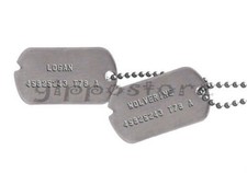 Wolverine Logan Classic Military Stainless Steel Dog Tag Set picture
