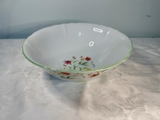 Vintage 1974 Denby Fine China Made In Portugal Floral Serving Bowl Footed 9” picture