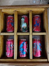 Spider-Man 2002 Full Set Collectors Cans And Wooden Display. Sealed And Empty picture