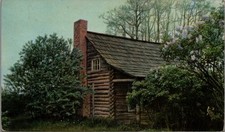 1939 John Jackson Log Cabin Oregon Trail Courthouse Union Oil Postcard picture