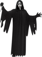Ghost Face 25 Anniversary Scream Movie Adult Costume Mask Robe Gloves Halloween picture
