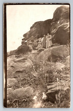 Men, Women on Top of Stony Butte SD?, c1912, Real Photo, RPPC, Vintage Postcard picture