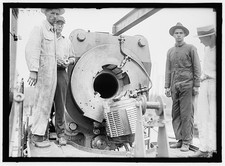 Photo:Indian Head MD Navy Proving Ground 1919 Navy Gun Test Men picture