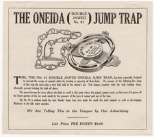 Antique 1910s Oneida No 91 Jump Trap Catalog Brochure Ross Bros Worcester Mass picture