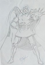 Bob Layton Original Sketch--Dr. Doom / Drawn in 1983 / 9