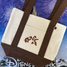 Disney World 2026 Walt Disney Chip & Dale Canvas Mini Tote Bag New picture
