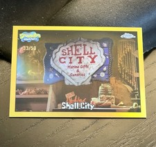 2025 Topps Chrome SpongeBob Squarepants Shell City TRUE Gold Refractor #/50 picture