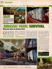 Jurassic Park: Survival PSM Magazine Article Vintage Gaming Preview 2001 picture