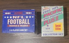 1991 SCORE NFL FOOTBALL ROOKIE & TRADED SET + 1991 PACIFIC PLUS II SET SEALED picture