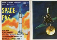 1962 Space-Pak 10 Card Set Space Library Complete NASA The Space Race Vintage picture