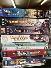 Lot of 10 SIMS Dragon Age Guild Wars Medieval II PC Games / Expansions picture