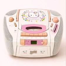 2001 Hello Kitty ECD1 CD Radio Cassette Recorder Sanrio Japan For Parts picture