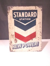 Chevron Standard Tin Metal Sign, New Power  12