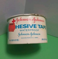 Vth Tin Adhesive Tape Waterproof Johnson & Johnson 1 inch Tin W/A Part Roll Tape picture