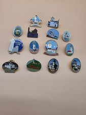 Lot of 14 Lighthouse Lapel Pins Different Sizes and Styles Oregon Collector Rare picture