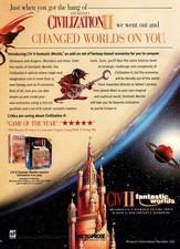 Civilization 2 II Fantastic Worlds PC Game Promo Ad Art Print Poster - Glossy picture