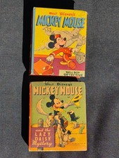 Vintage 1945 & 1947 Mickey Mouse Better Little Books Lot of 2 Whitman Publishing picture