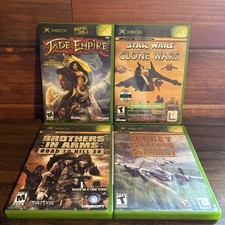 Xbox Game Lot x4 Star Wars Clone Wars, Jade Empire, Brothers In Arms  picture
