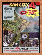 2002 Sim City 4 EB Games Original Advertisement / Retro Promo v3 picture
