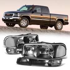 Headlight Assembly Compatible with 99-07 GMC SIERRA 1500 2500 1500HD 2500HD 3... picture