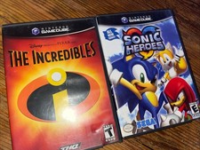 Sonic Heroes + Incredibles Nintendo GameCube CIB Disc Authentic Tested Works picture