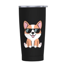 Corgi Dog Stainless Steel Mug 20oz, Insulated Thermal Vacuum Cup Yellow - Corgi picture