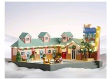 St Nicholas Square Holiday Haven Motel Hotel Christmas Village New LED Musical picture