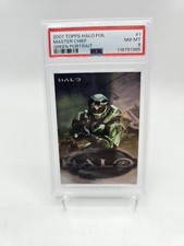 2007 TOPPS HALO MASTER CHIEF - GREEN PORTRAIT FOIL #1 - GRADED SLAB PSA 8  picture