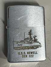 ZIPPO 1958 U.S.S. NEWELL DER 322 CHROME LIGHTER U432 picture