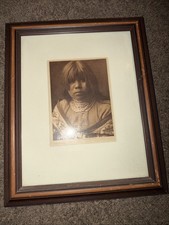 1907 Original Photogravure | Yuma Maiden | Curtis | 5 1/2 x 7 1/2 Framed picture