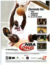 PRINT AD, 2005 NBA 2K6 Shaquille O'Neal Shaq Miami Heat Dunk Y2K Gaming picture