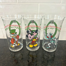The Coca-Cola Company 1982 Disney Mickey Mouse Christmas Carol Glass Set picture