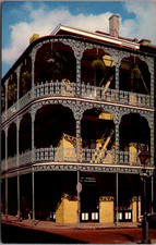 New Orleans Royal Street Lace Balconies Postcard Mirro-Krome 1960s Posted picture