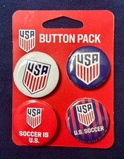 USA US SOCCER Pin Pinback Button Four Pack 2026 FIFA WORLD CUP Balogun PULISIC picture
