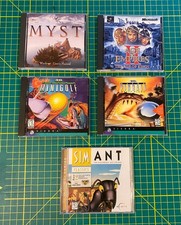 Vintage PC CD-ROM Game Lot Myst Age of Empires II SimAnt 3D Minigolf Pinball CIB picture