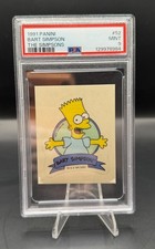 1991 Panini Sticker Bart Simpson #52 PSA 9 picture