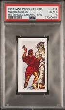 1957 Kane Historical Characters Michelangelo PSA 6 EX-MINT Pop 2 ... 2 higher picture