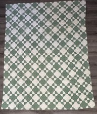 Vintage Handmade Quilt Robbing Peter to Pay Paul Blue White 61”x76” picture