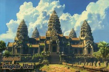 Angkor Wat Siem Reap Cambodia, Hindu Buddhist Temple, Vishnu --- Modern Postcard picture
