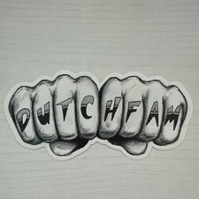 DUTCH Bros STICKER Fam KNUCKLES Tattoo RARE Old DESIGN 2015 HTF NEW picture