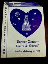 1975 Krewe of Carrollton Ball Program New Orleans Mardi Gras Rex Comus Proteus picture