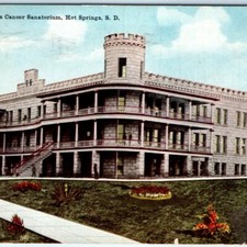 c1910s Hot Springs, SD Dr Nichols Cancer Sanatorium Postcard Castle Hospital DB picture